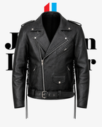 LEATHER BIKER JACKET
