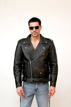 LEATHER BIKER JACKET