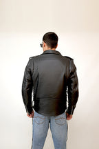 LEATHER BIKER JACKET