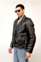LEATHER BIKER JACKET