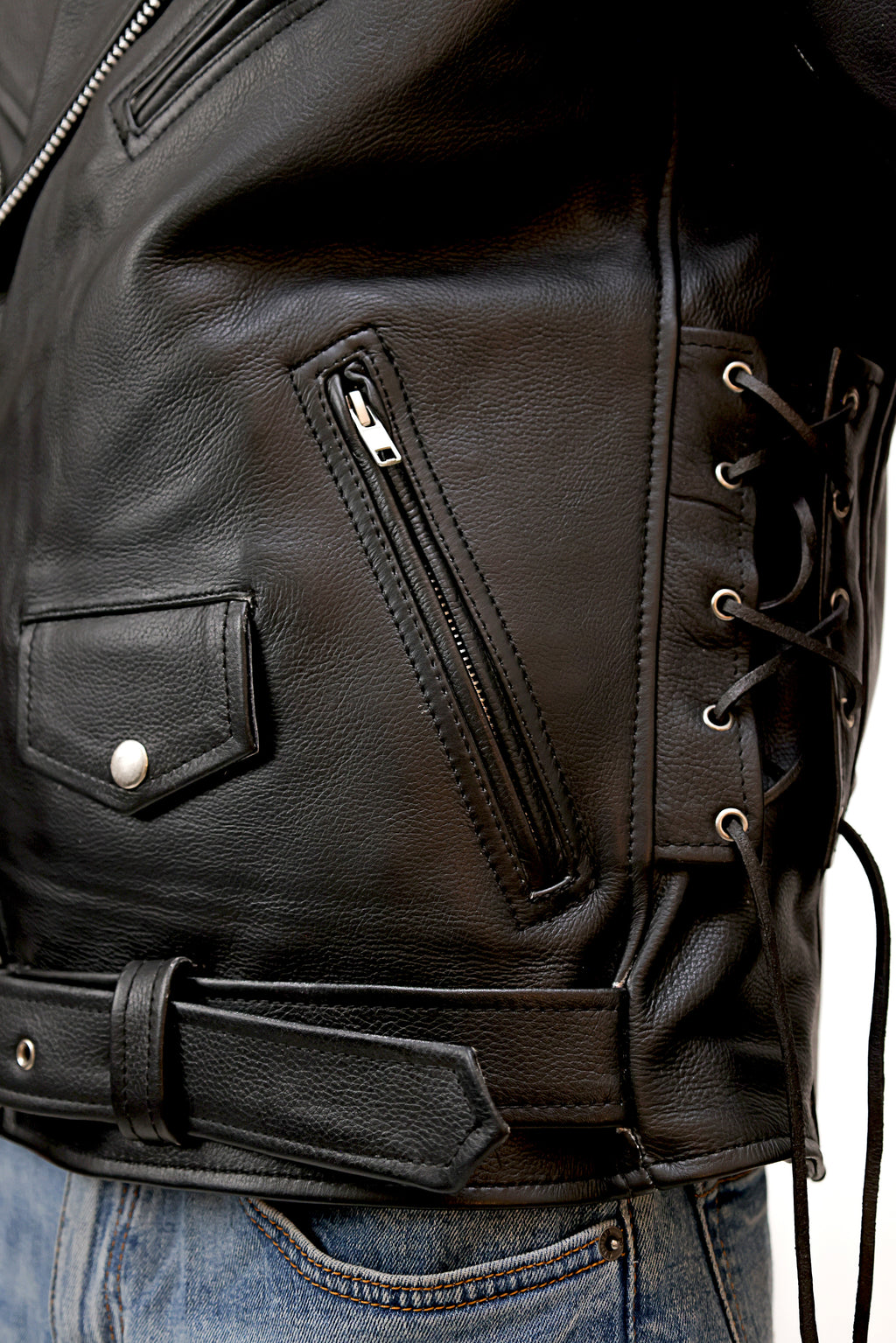 LEATHER BIKER JACKET