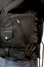LEATHER BIKER JACKET
