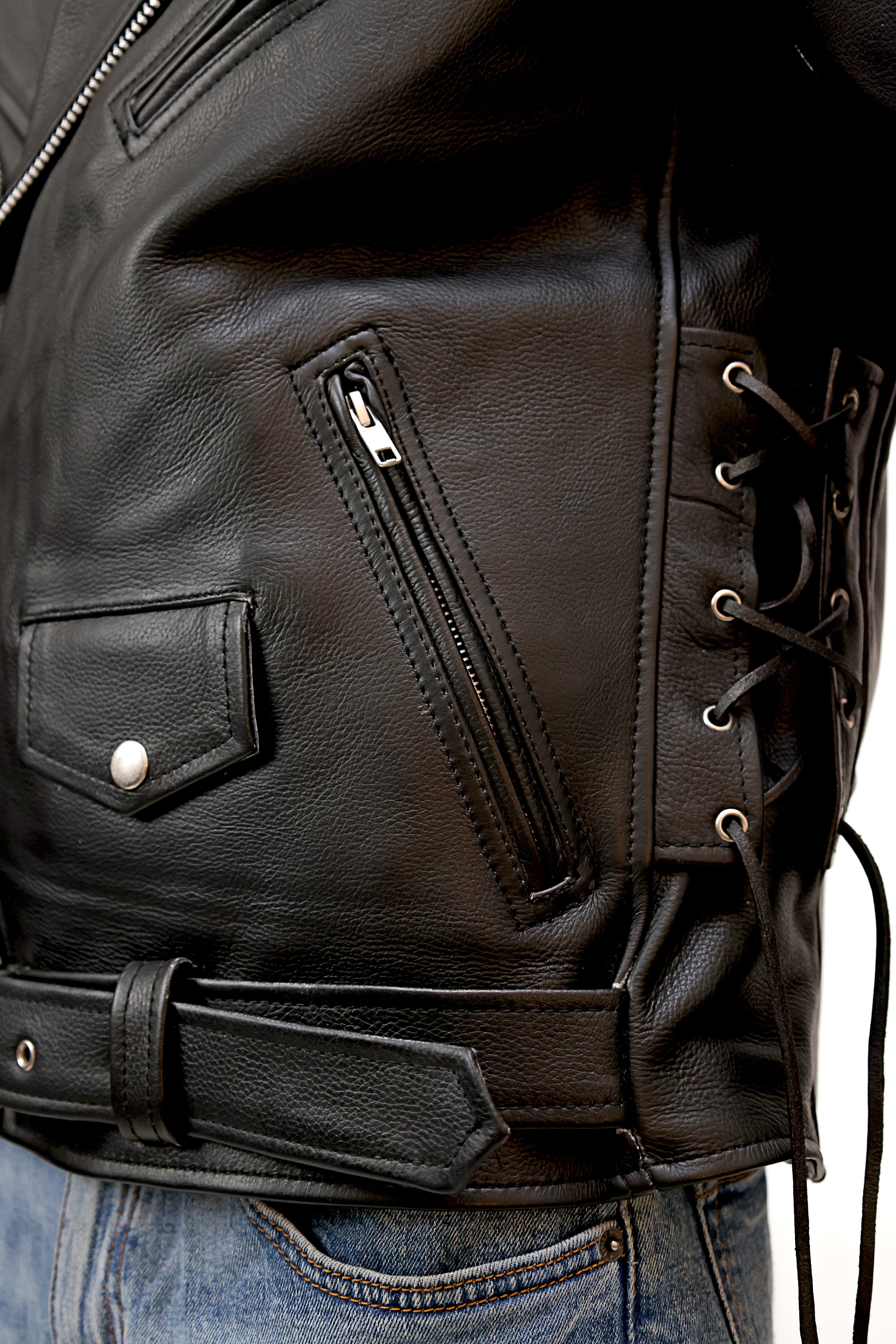 LEATHER BIKER JACKET