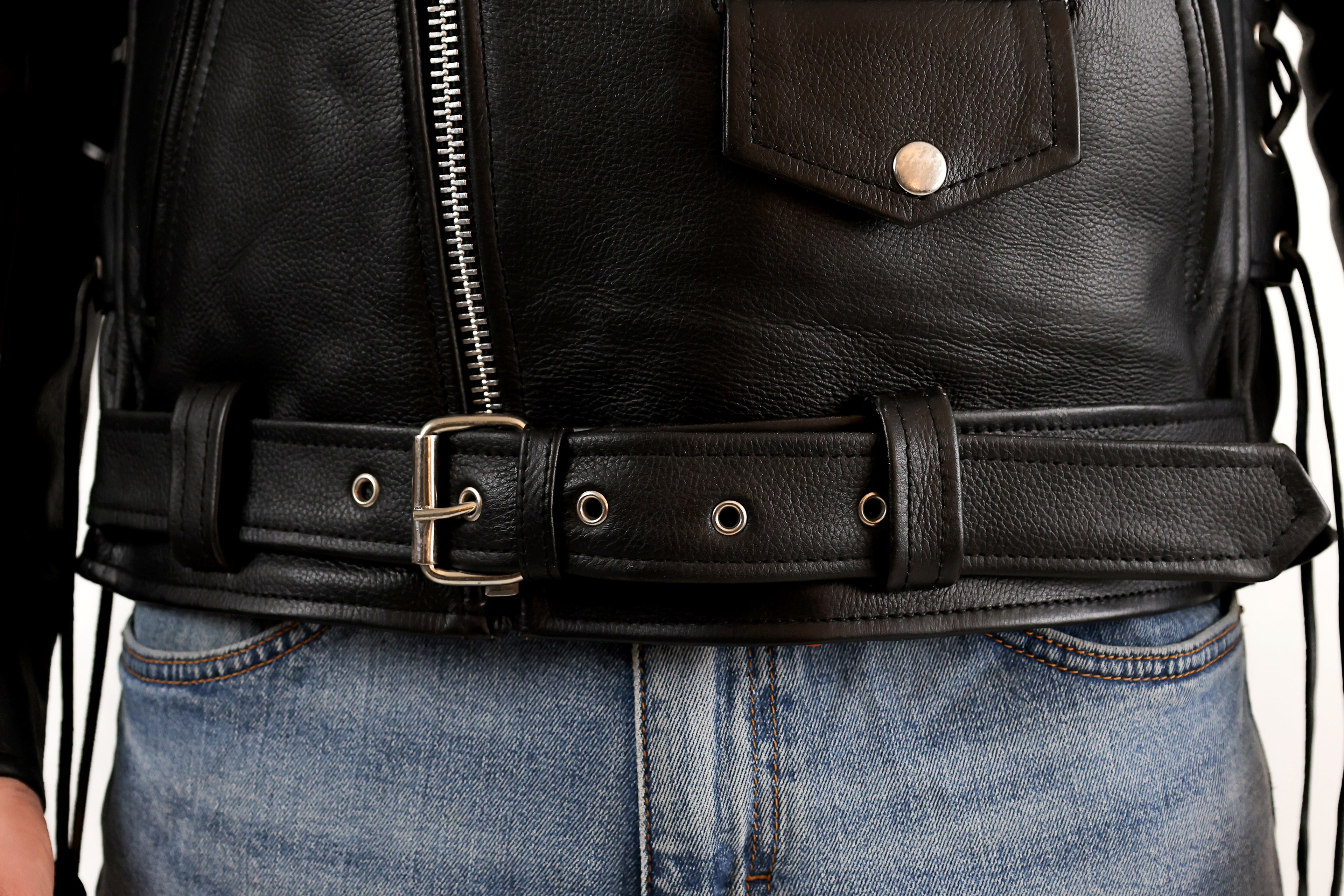 LEATHER BIKER JACKET