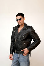 LEATHER BIKER JACKET
