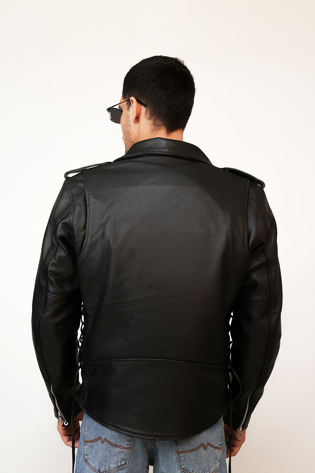 LEATHER BIKER JACKET