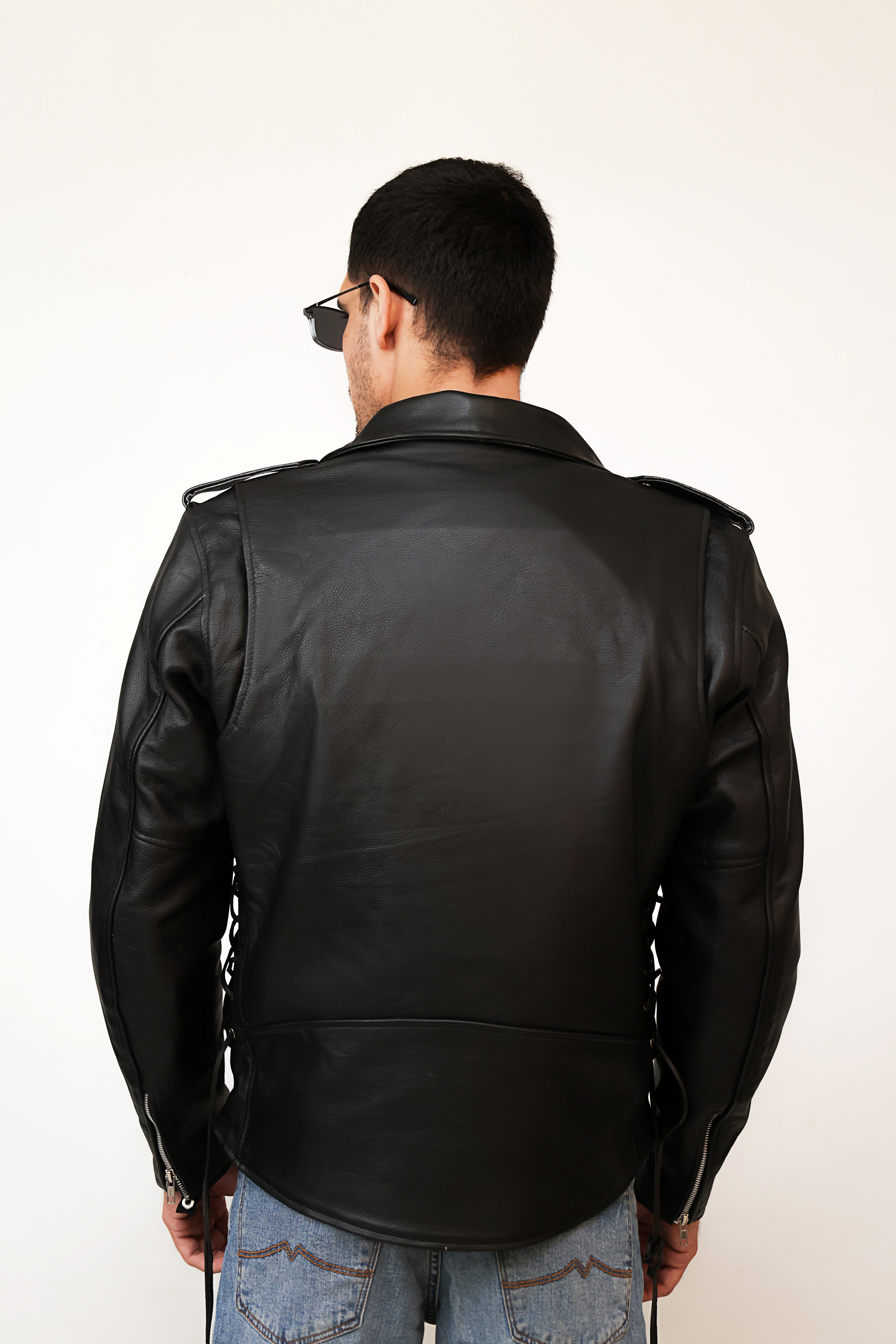 LEATHER BIKER JACKET