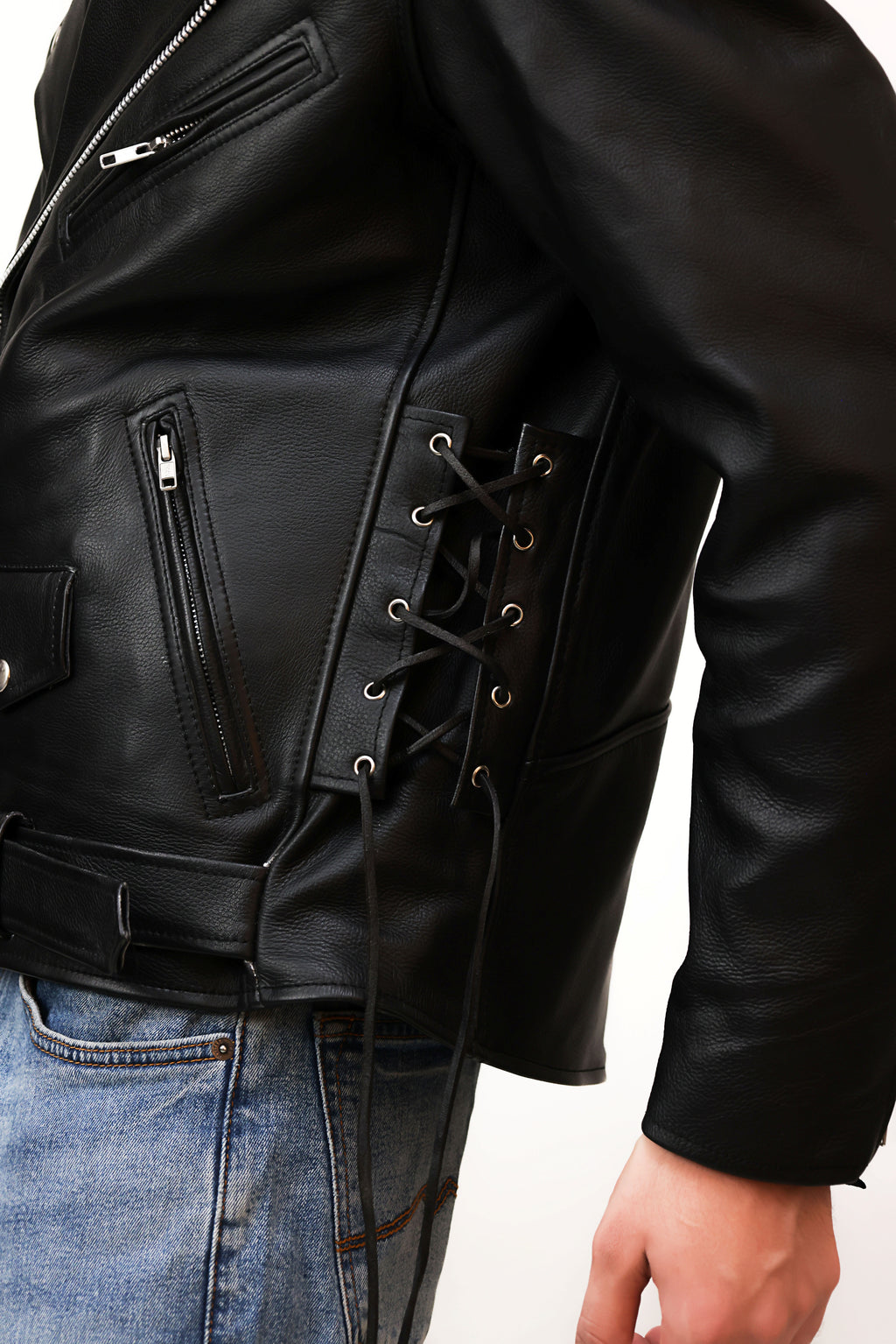 LEATHER BIKER JACKET