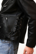 LEATHER BIKER JACKET