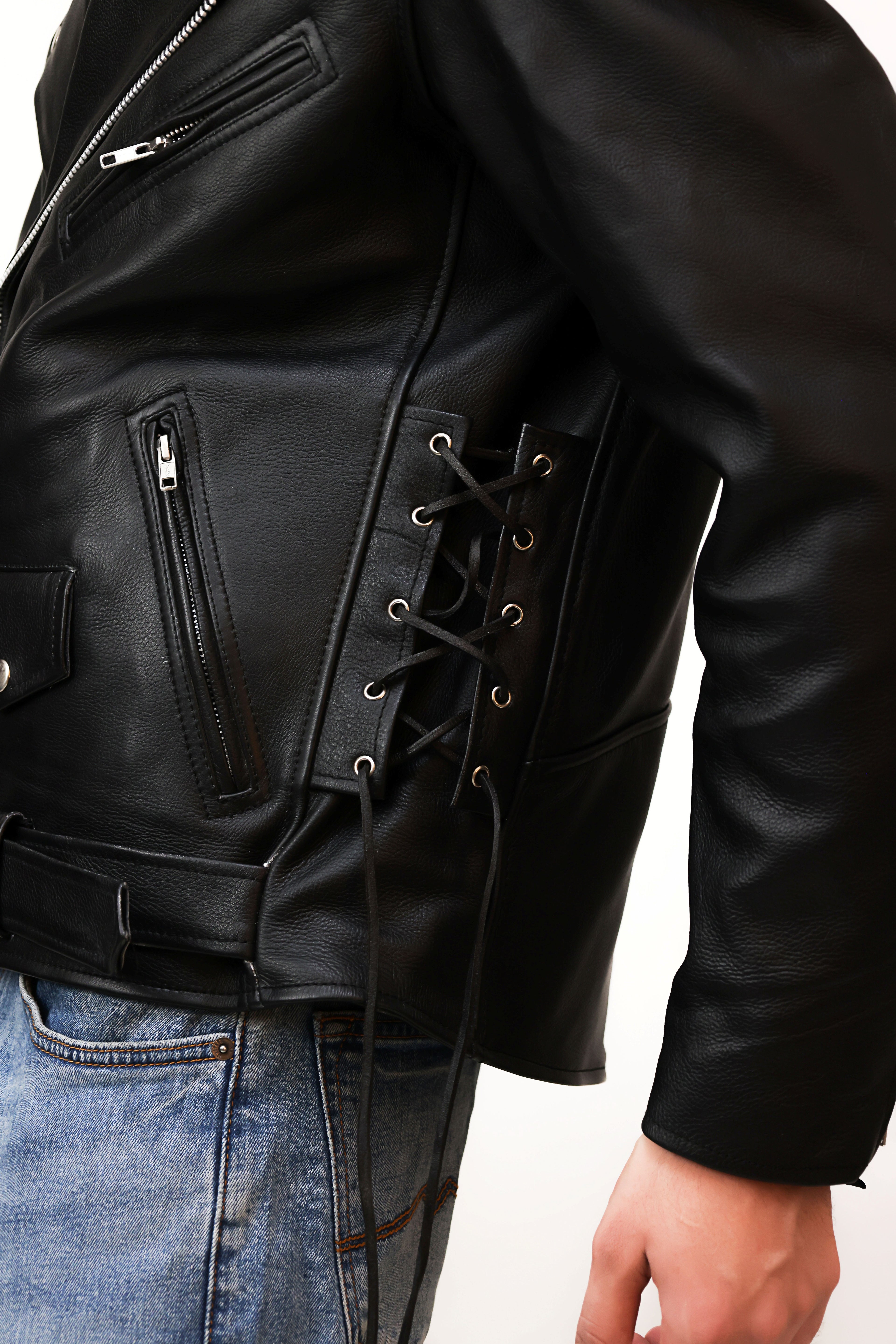 LEATHER BIKER JACKET