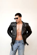 LEATHER BIKER JACKET