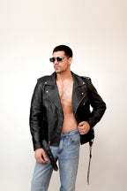 LEATHER BIKER JACKET