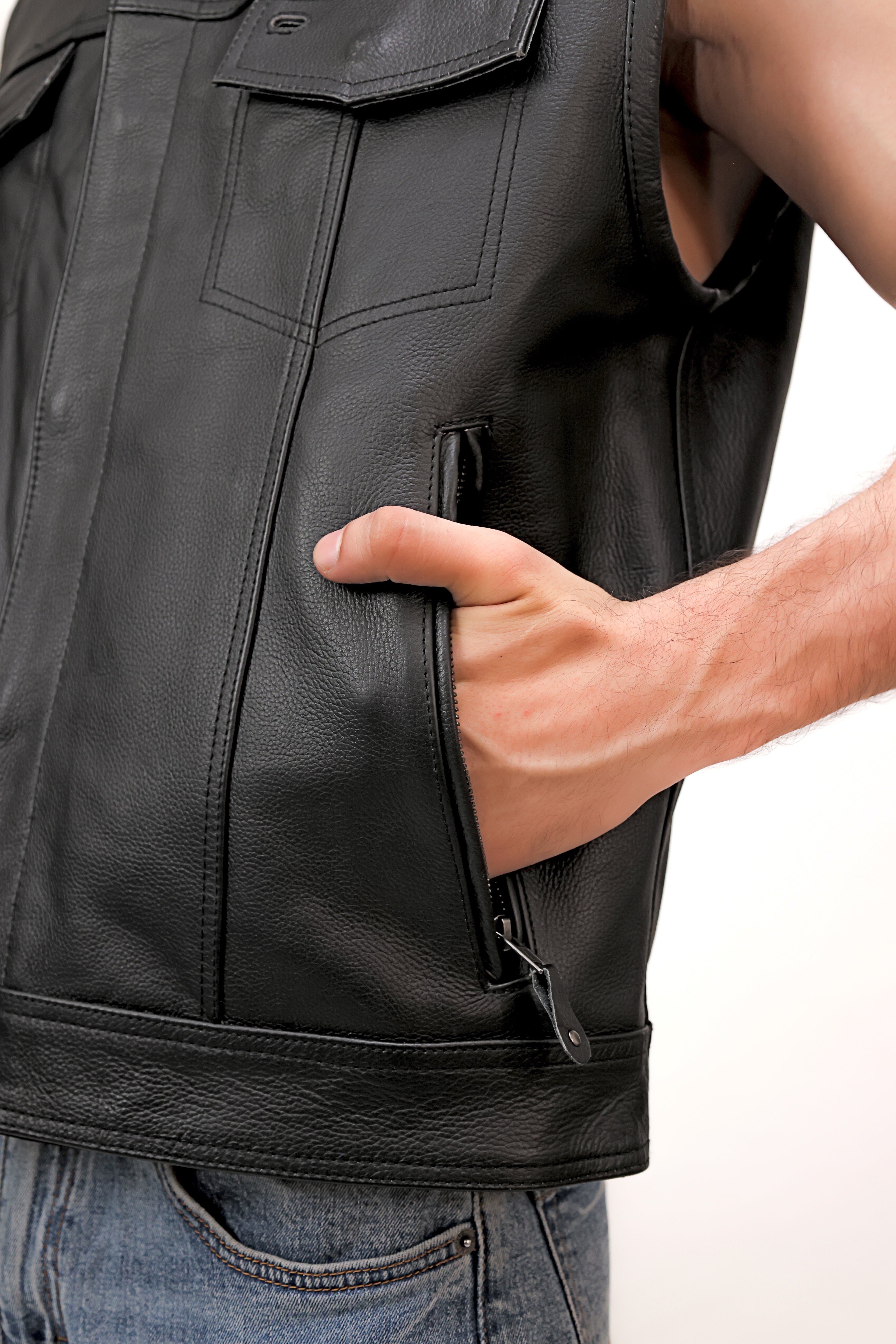 LEATHER VEST