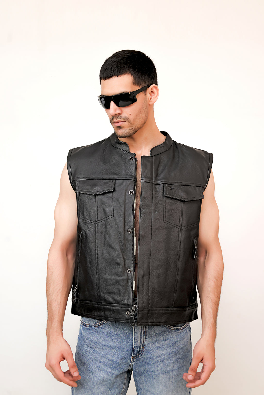 LEATHER VEST
