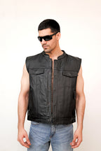 LEATHER VEST