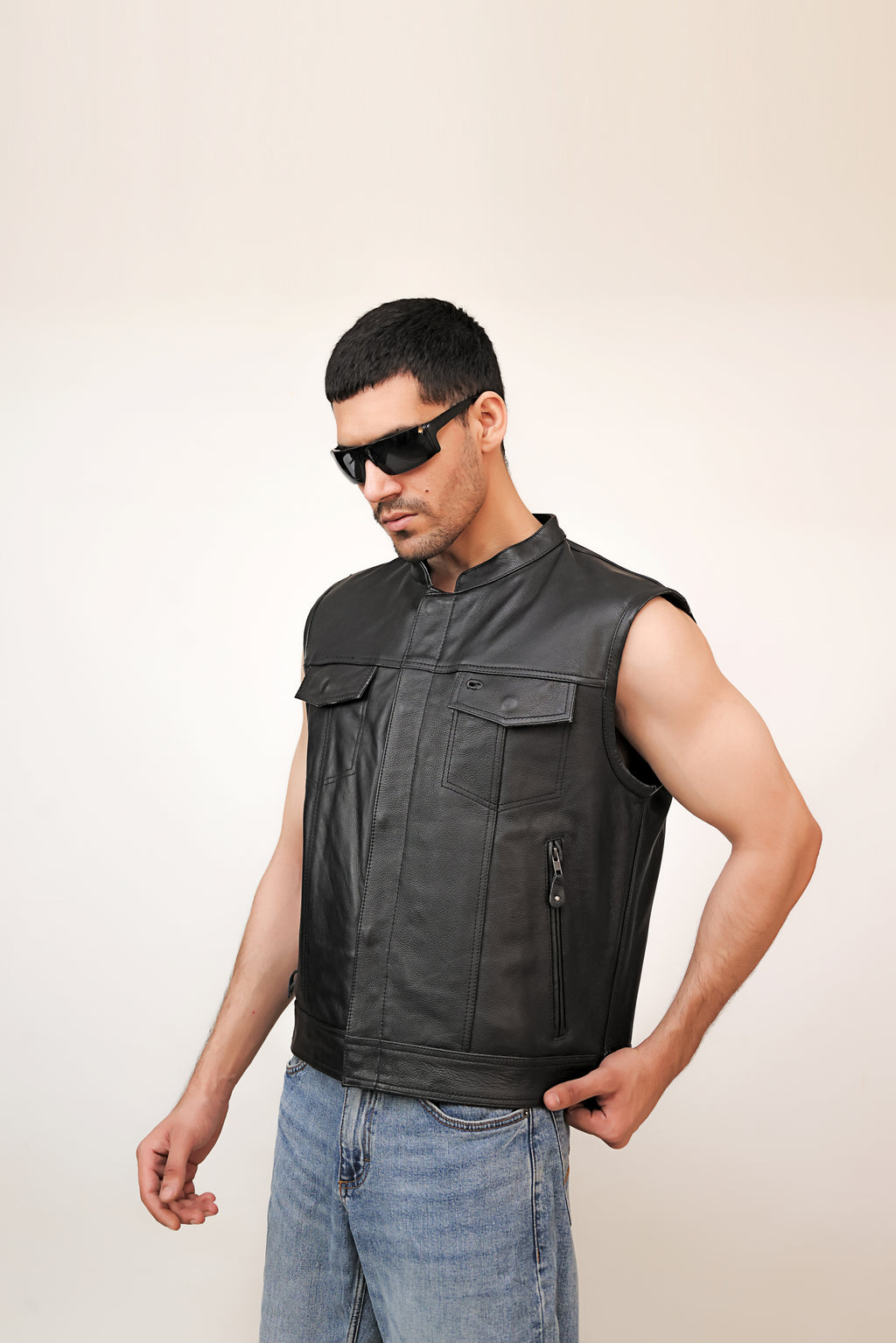 LEATHER VEST