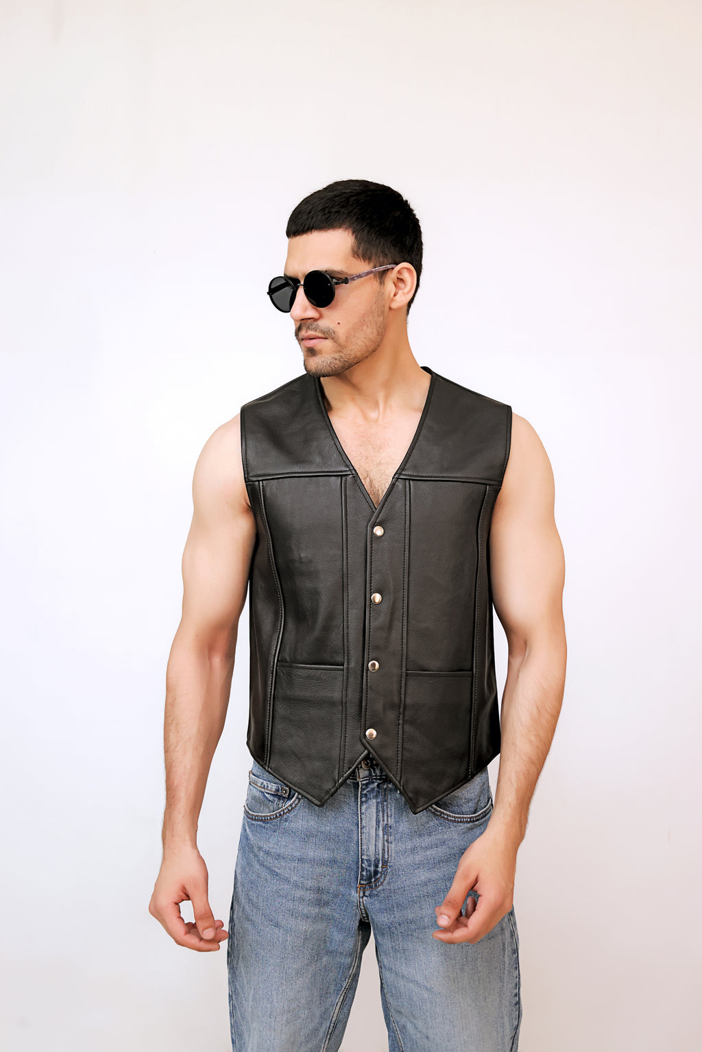 LEATHER VEST