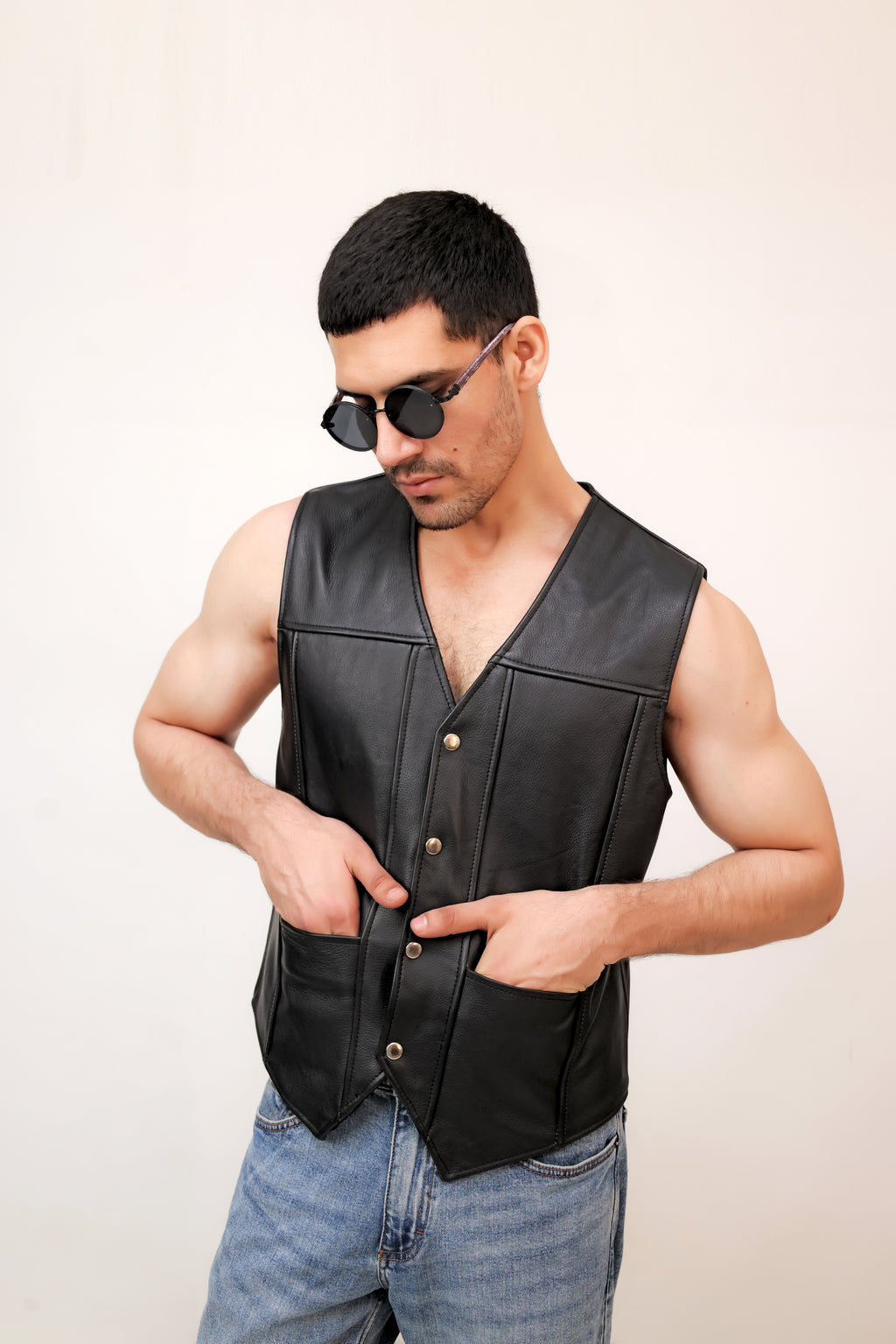 LEATHER VEST