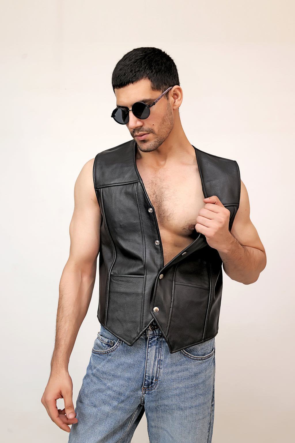LEATHER VEST
