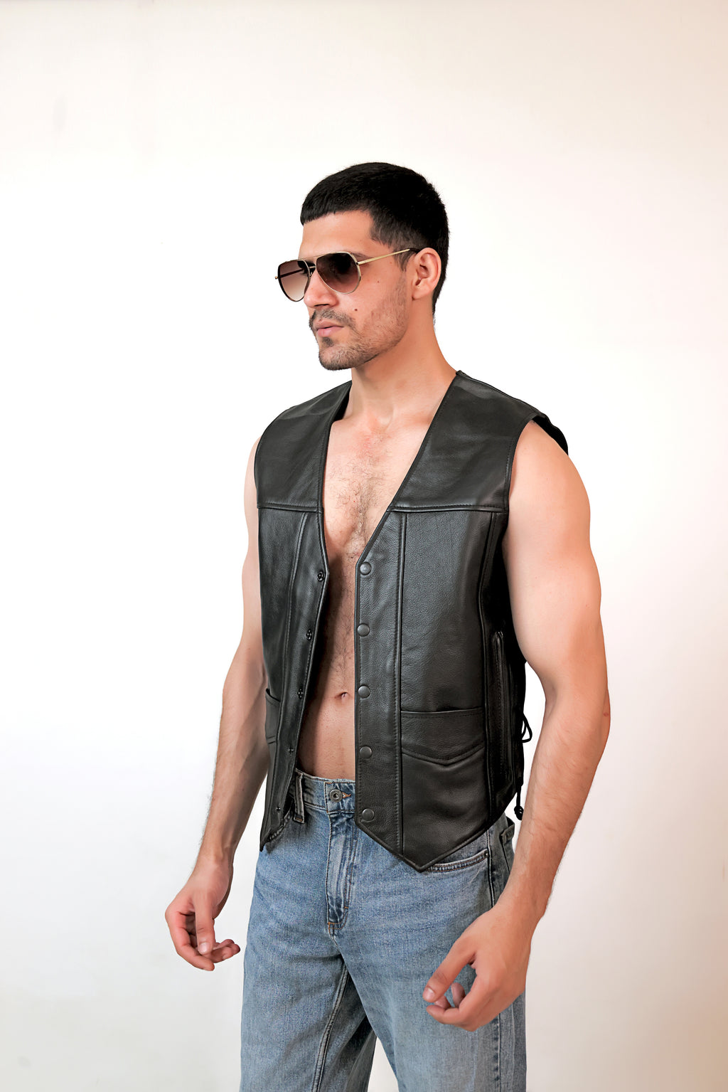 LEATHER VEST