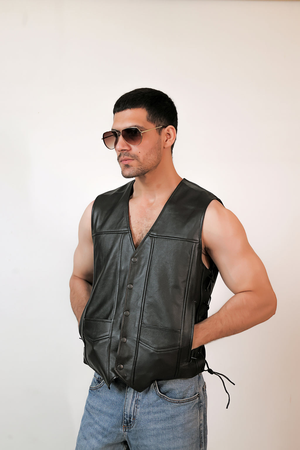 LEATHER VEST