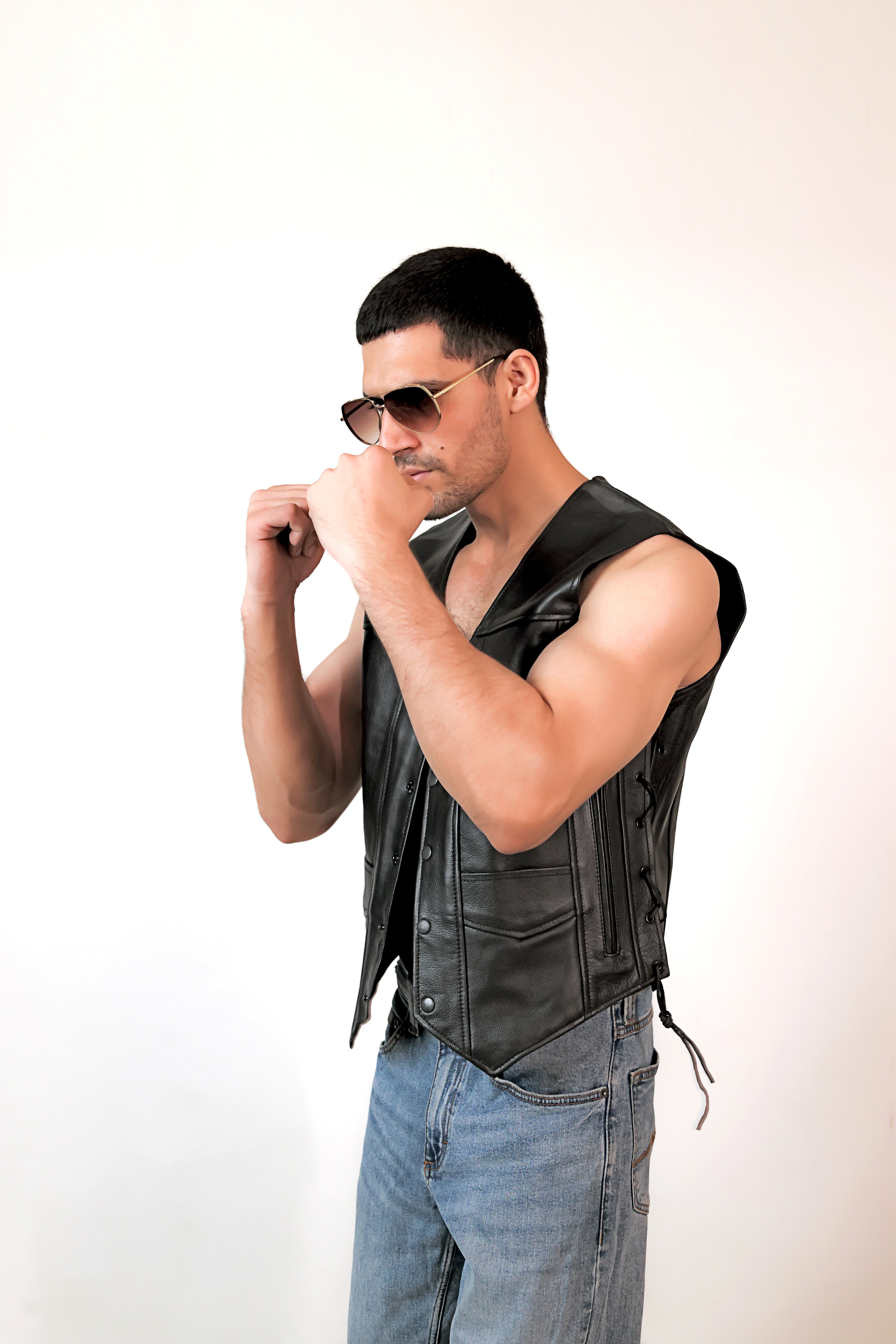 LEATHER VEST